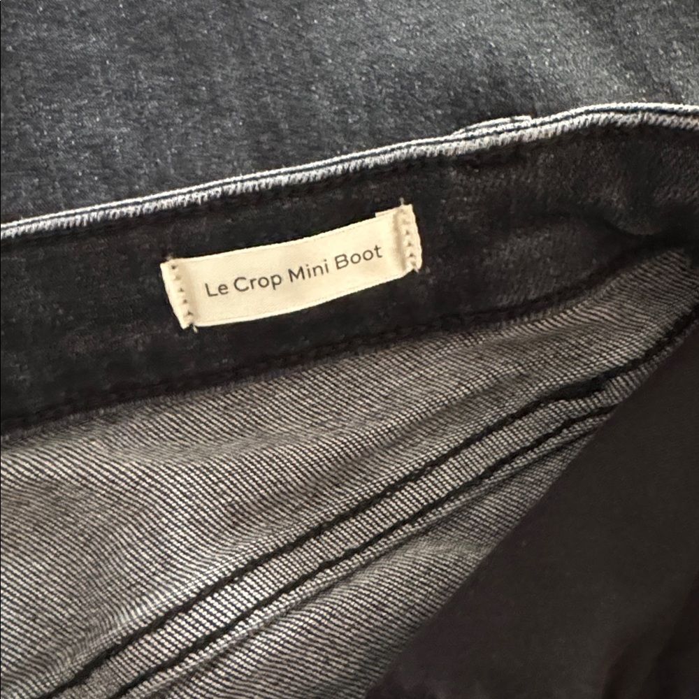Frame Denim Women's Le Crop mini Boot Black Jeans EUC - Picture 5 of 9